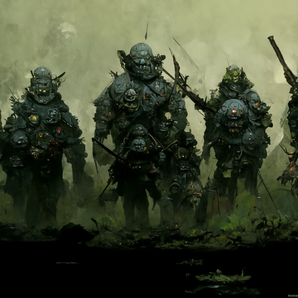 warhammer 40k orks, Midjourney